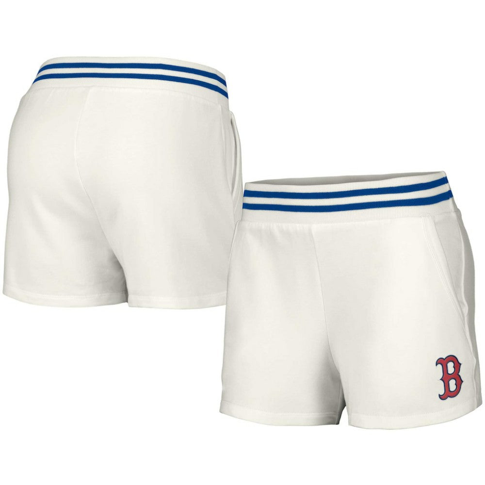 White Boston Red Sox Lusso Women's Maeg Tri-Blend Pocket Shorts