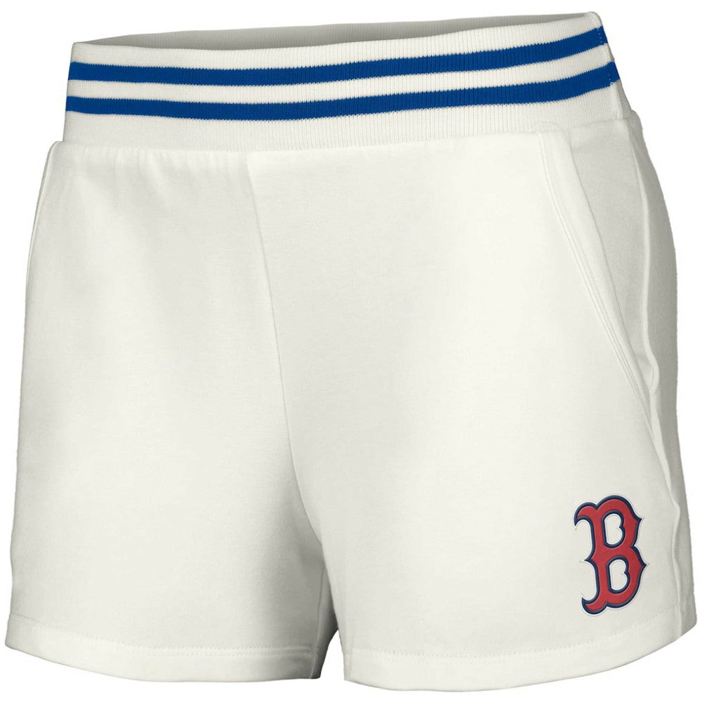 White Boston Red Sox Lusso Women's Maeg Tri-Blend Pocket Shorts