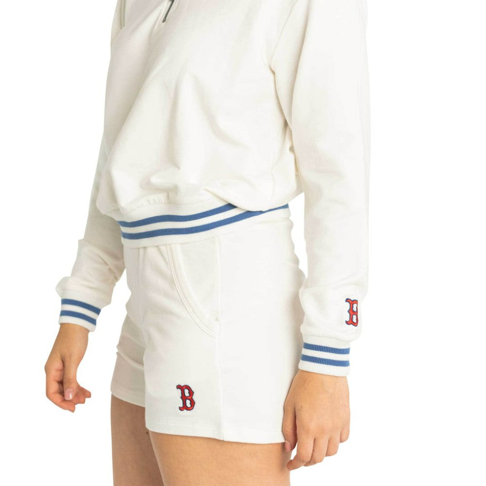 White Boston Red Sox Lusso Women's Maeg Tri-Blend Pocket Shorts