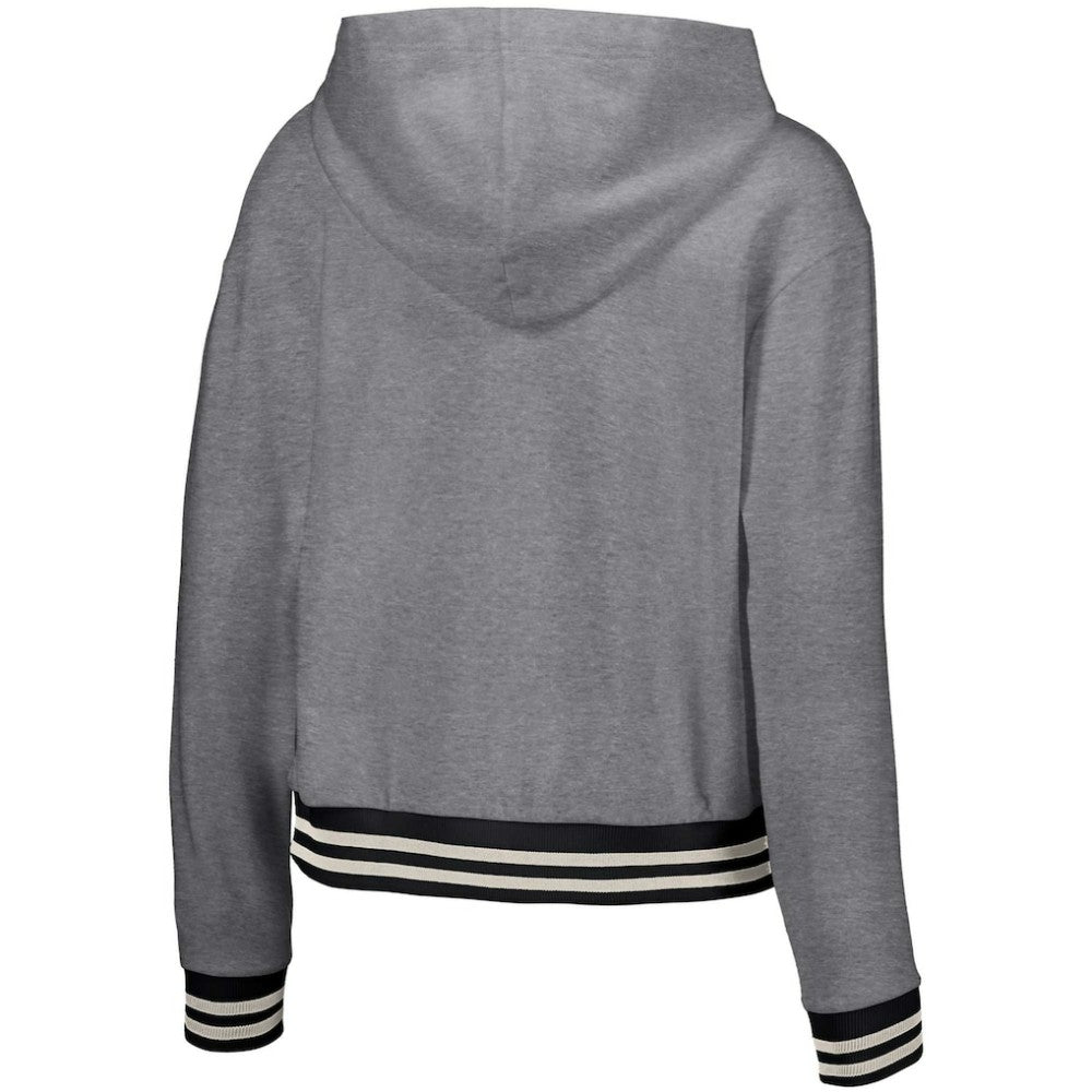 Gray San Diego Padres Lusso Women's Magnolia Tri-Blend Quarter-Zip Hoodie