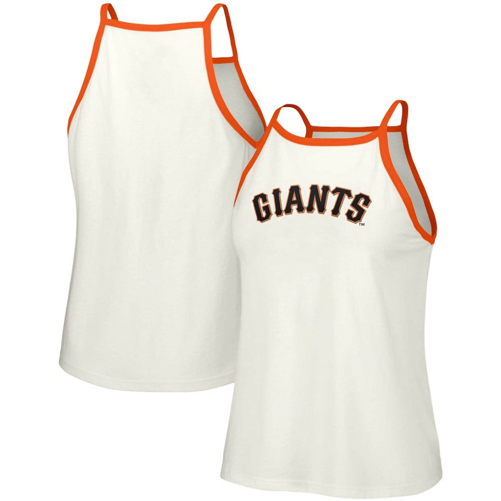 White San Francisco Giants Lusso Women's Nadine Halter Tank Top