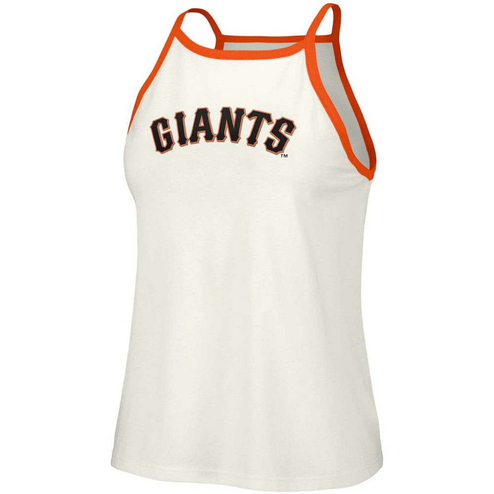 White San Francisco Giants Lusso Women's Nadine Halter Tank Top