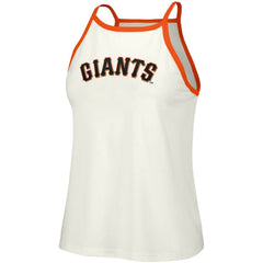 White San Francisco Giants Lusso Women's Nadine Halter Tank Top