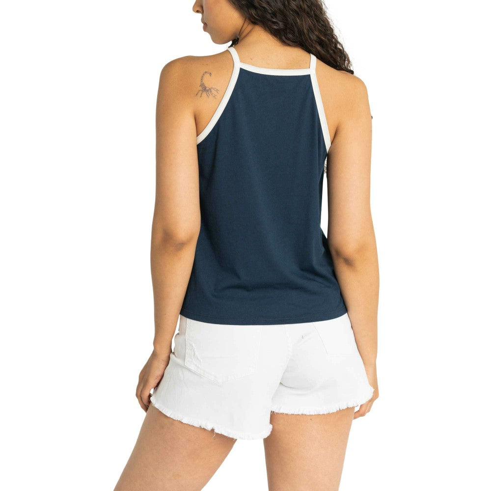 Navy Houston Astros Lusso Women's Nadine Halter Tank Top
