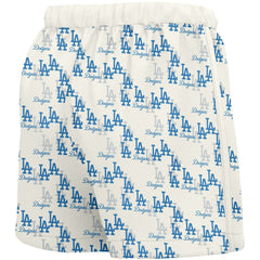 White Los Angeles Dodgers Lusso Women's Marge Shorts