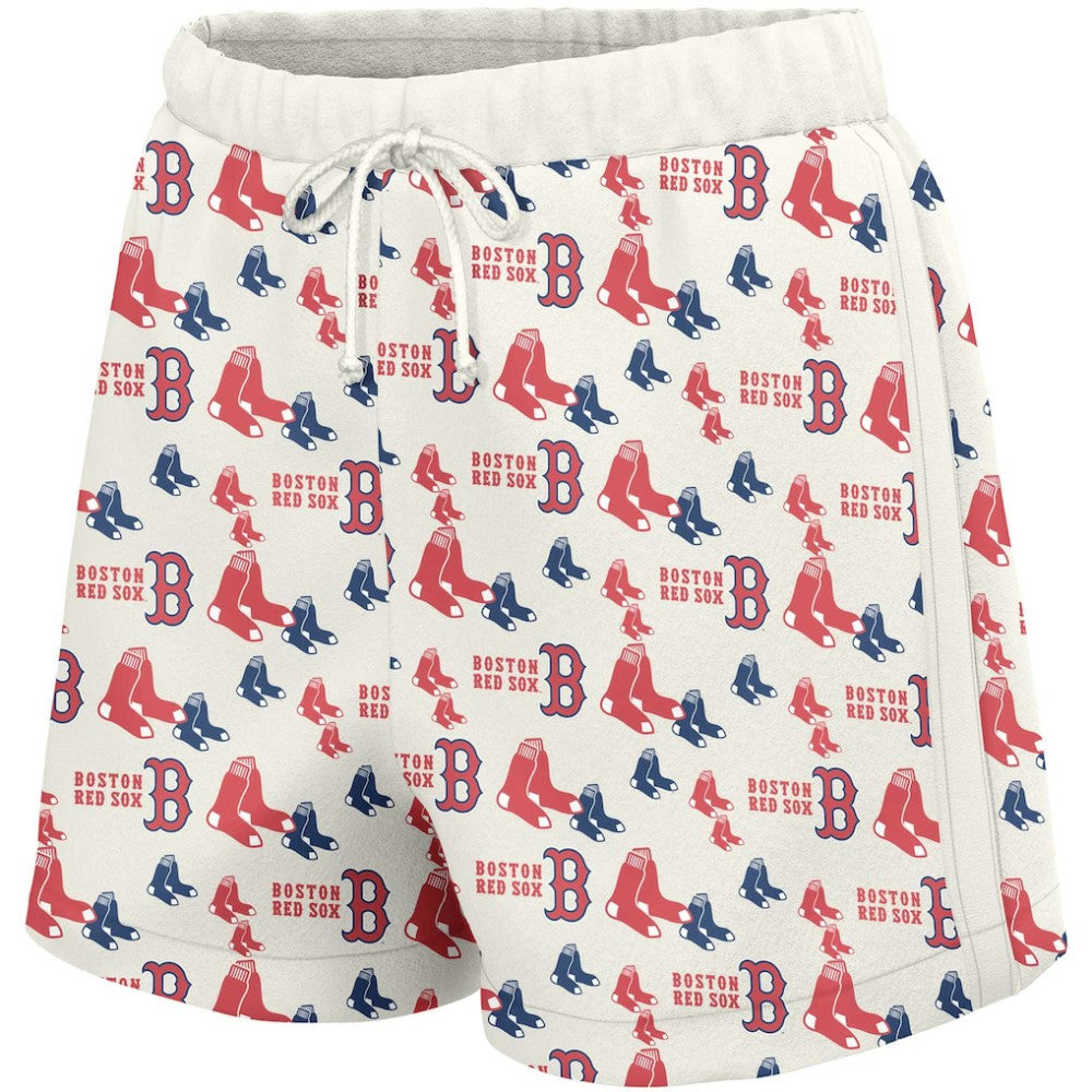 White Boston Red Sox Lusso Women's Marge Shorts