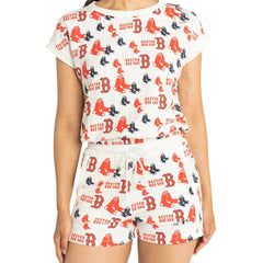 White Boston Red Sox Lusso Women's Marge Shorts
