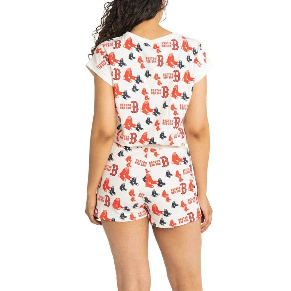 White Boston Red Sox Lusso Women's Marge Shorts