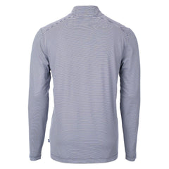 Navy/White Boston Red Sox Cutter & Buck Virtue Eco Pique Micro Stripe Recycled Quarter-Zip Pullover Top