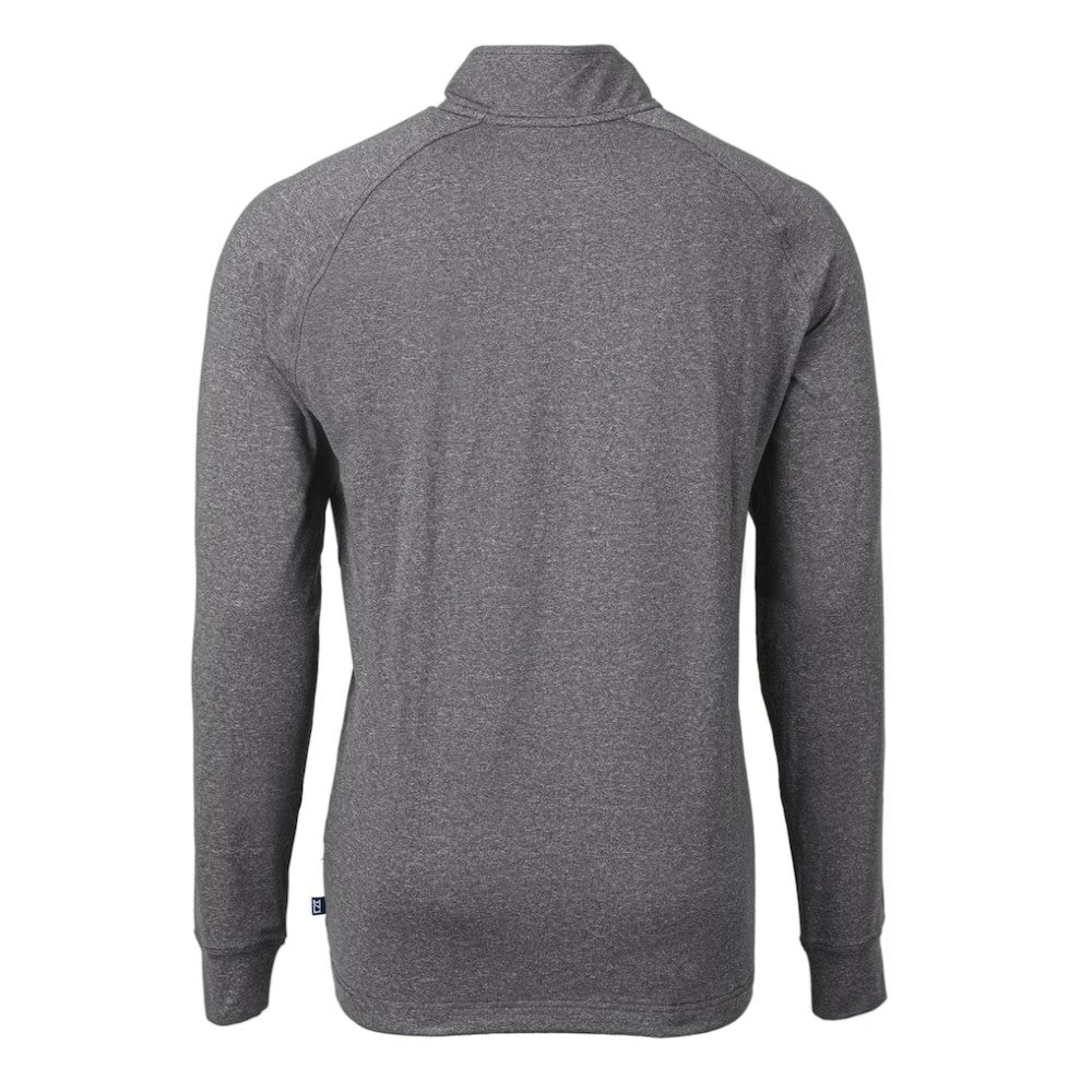 Heather Black Baltimore Orioles Cutter & Buck Adapt Eco Knit Stretch Recycled Quarter-Zip Pullover Top