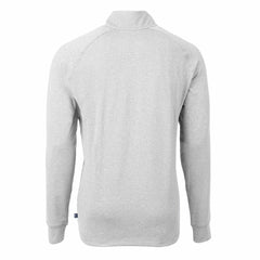 Heather Gray Milwaukee Brewers Cutter & Buck Adapt Eco Knit Stretch Recycled Quarter-Zip Pullover Top