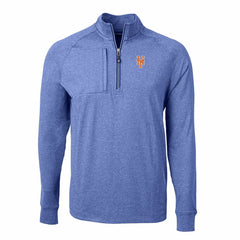 Heather Royal New York Mets Cutter & Buck Adapt Eco Knit Stretch Recycled Quarter-Zip Pullover Top