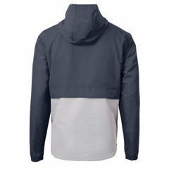 Navy/Gray Atlanta Braves Cutter & Buck Charter Eco Recycled Half-Zip Anorak Jacket