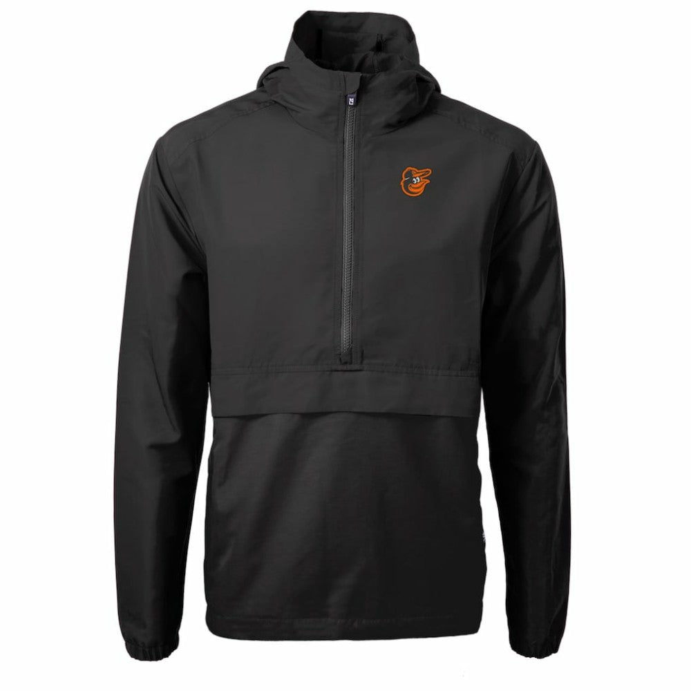 Black Baltimore Orioles Cutter & Buck Charter Eco Recycled Half-Zip Anorak Jacket