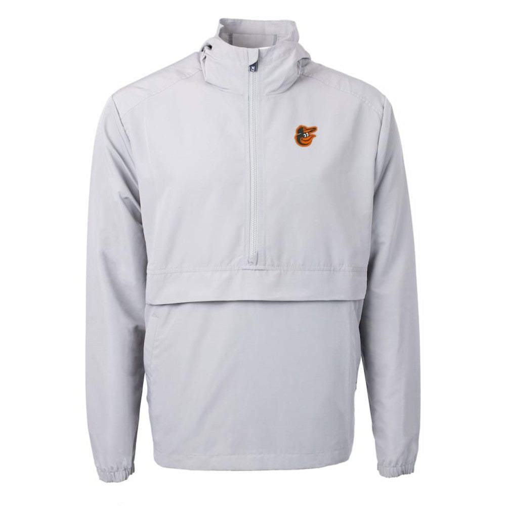 Gray Baltimore Orioles Cutter & Buck Charter Eco Recycled Half-Zip Anorak Jacket