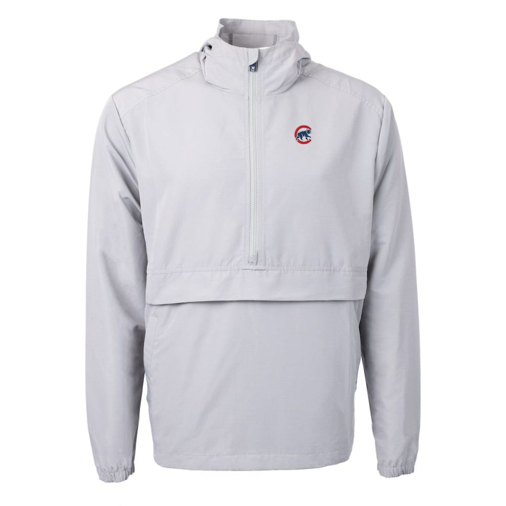 Gray Chicago Cubs Cutter & Buck Charter Eco Recycled Half-Zip Anorak Jacket