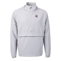 Gray Chicago Cubs Cutter & Buck Charter Eco Recycled Half-Zip Anorak Jacket