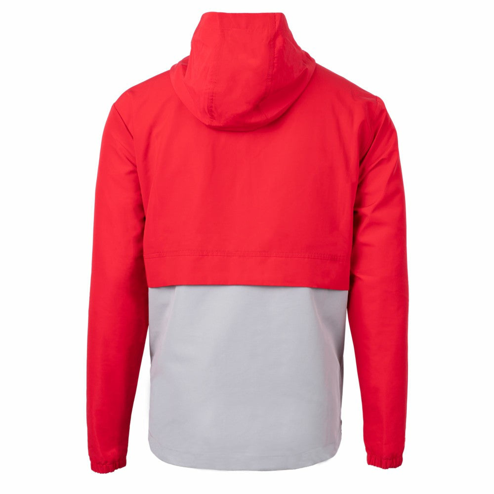 Red/Gray Cincinnati Reds Cutter & Buck Charter Eco Recycled Half-Zip Anorak Jacket