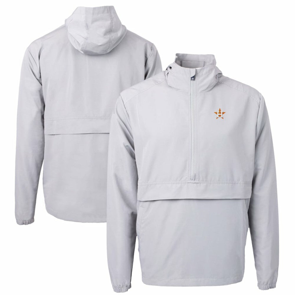 Gray Houston Astros Cutter & Buck Charter Eco Recycled Half-Zip Anorak Jacket