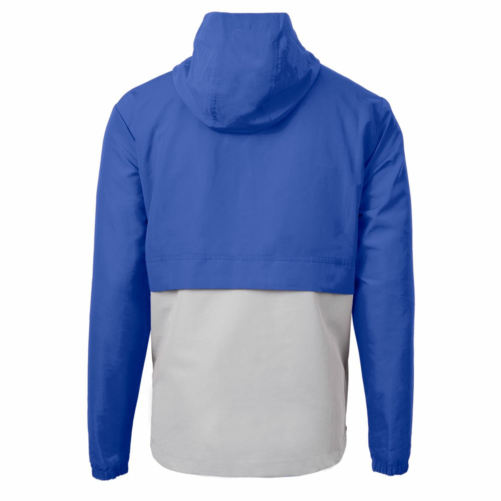 Royal/Gray New York Mets Cutter & Buck Charter Eco Recycled Half-Zip Anorak Jacket