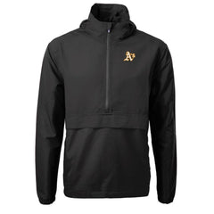 Black Athletics Cutter & Buck Charter Eco Recycled Half-Zip Anorak Jacket