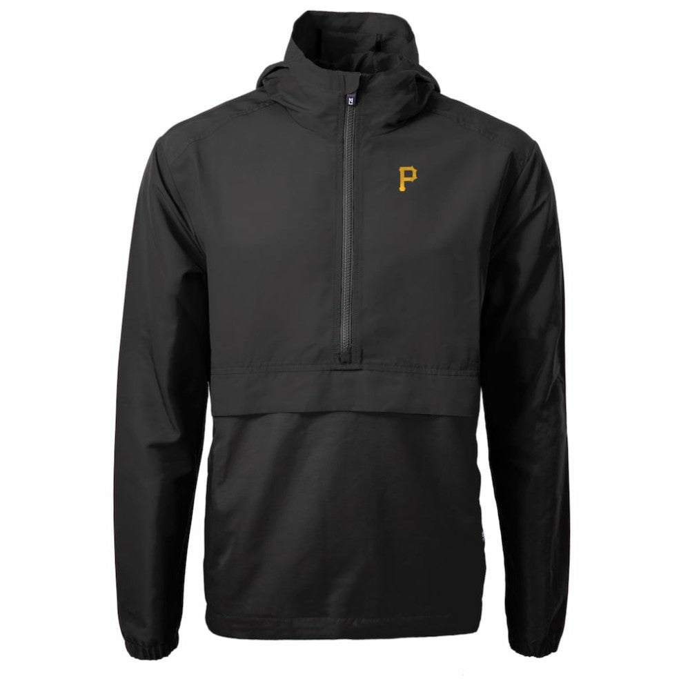 Black Pittsburgh Pirates Cutter & Buck Charter Eco Recycled Half-Zip Anorak Jacket