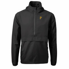 Black Pittsburgh Pirates Cutter & Buck Charter Eco Recycled Half-Zip Anorak Jacket