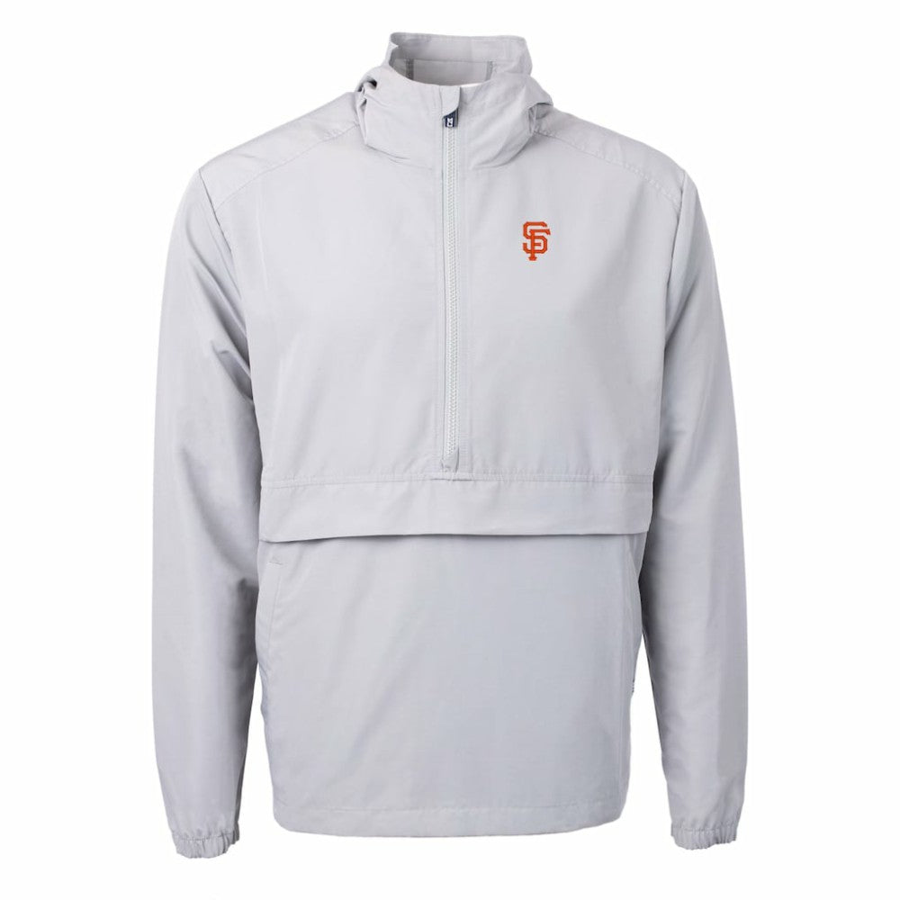 Gray San Francisco Giants Cutter & Buck Charter Eco Recycled Half-Zip Anorak Jacket