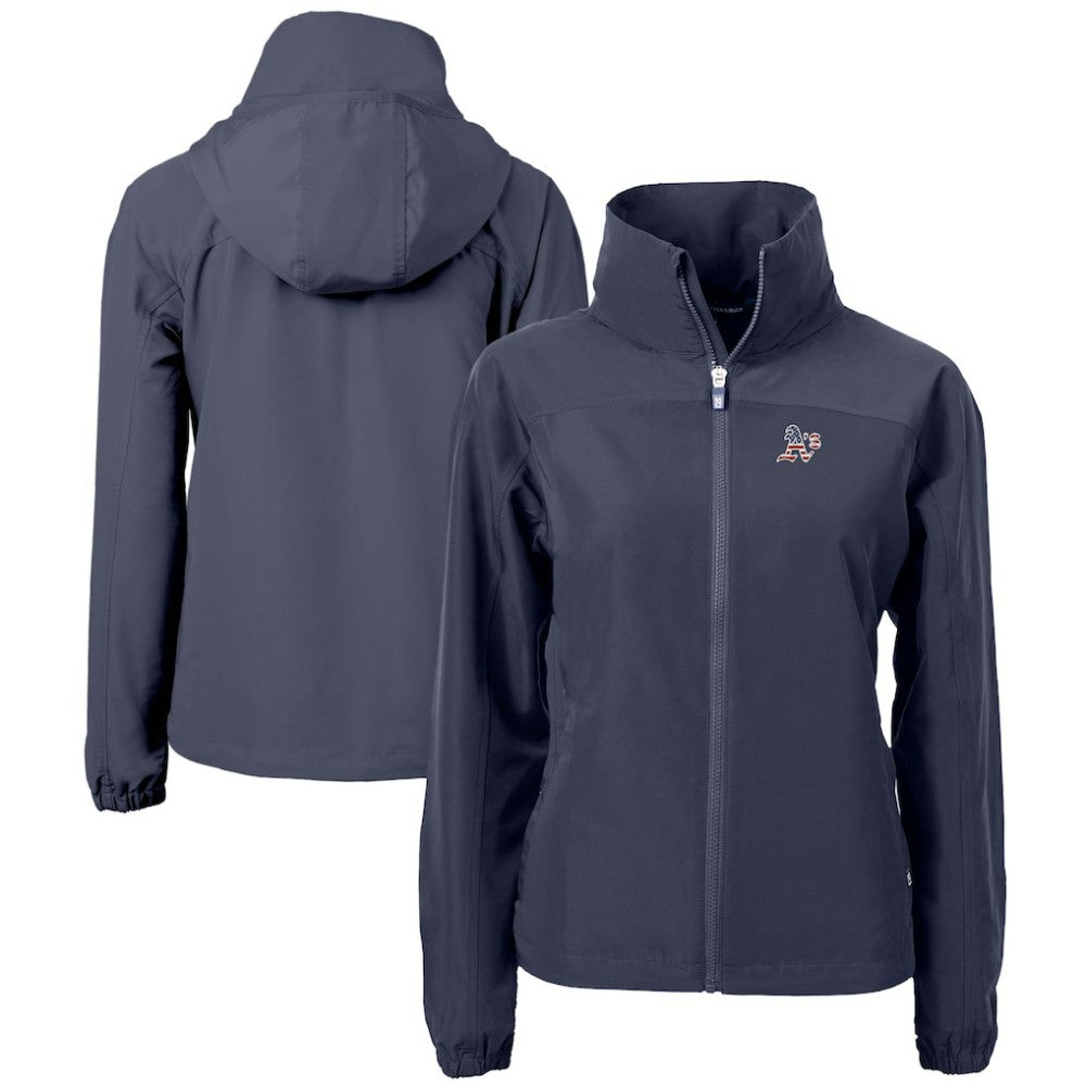 Navy Athletics Cutter & Buck Women's Charter Eco Recycled Full-Zip Jacket