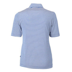 Blue Chicago Cubs Cutter & Buck Women's Virtue Eco Pique Stripe Top