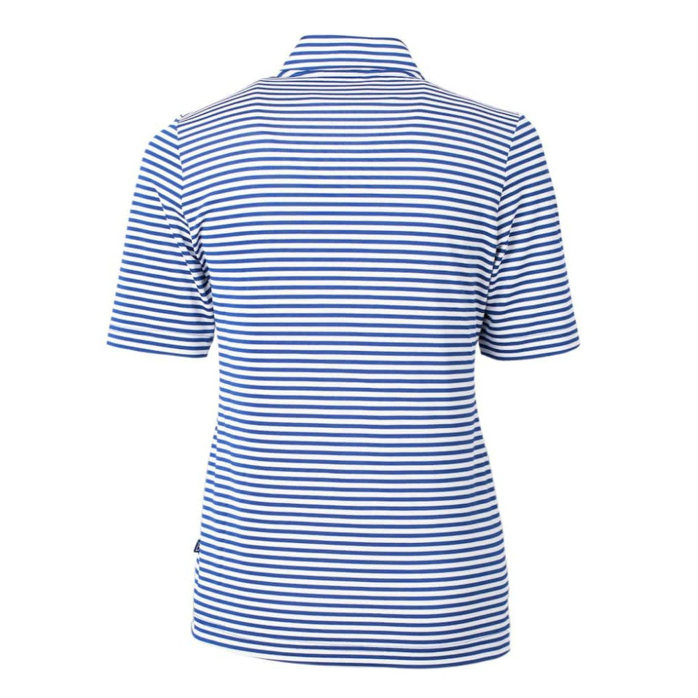 Blue Philadelphia Phillies Cutter & Buck Women's Virtue Eco Pique Stripe Top