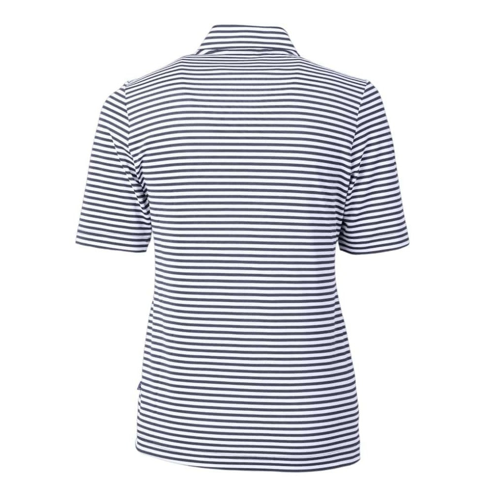 Navy Tampa Bay Rays Cutter & Buck Women's Virtue Eco Pique Stripe Top