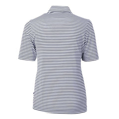Navy Tampa Bay Rays Cutter & Buck Women's Virtue Eco Pique Stripe Top