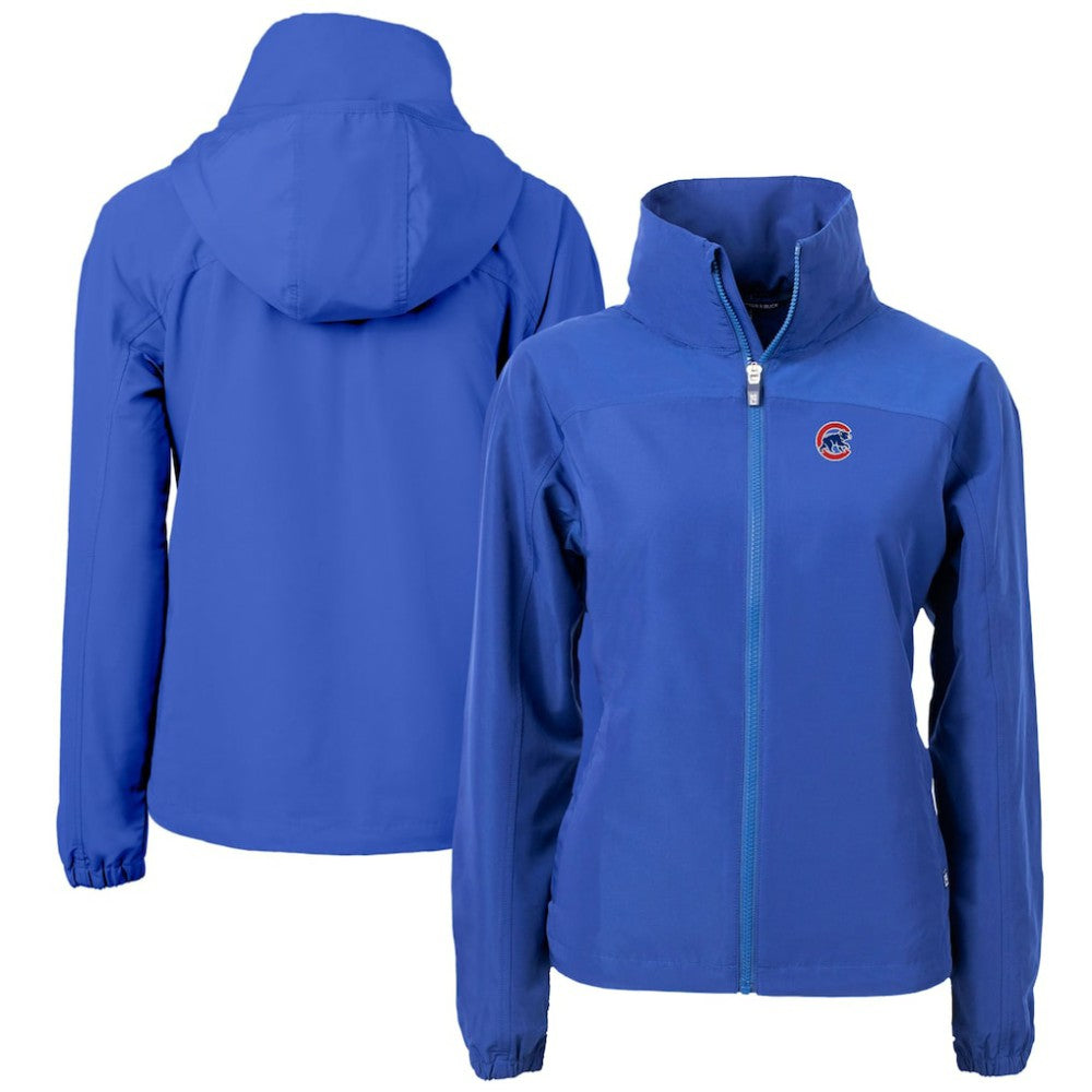 Blue Chicago Cubs Cutter & Buck Women's Charter Eco Recycled Full-Zip Jacket
