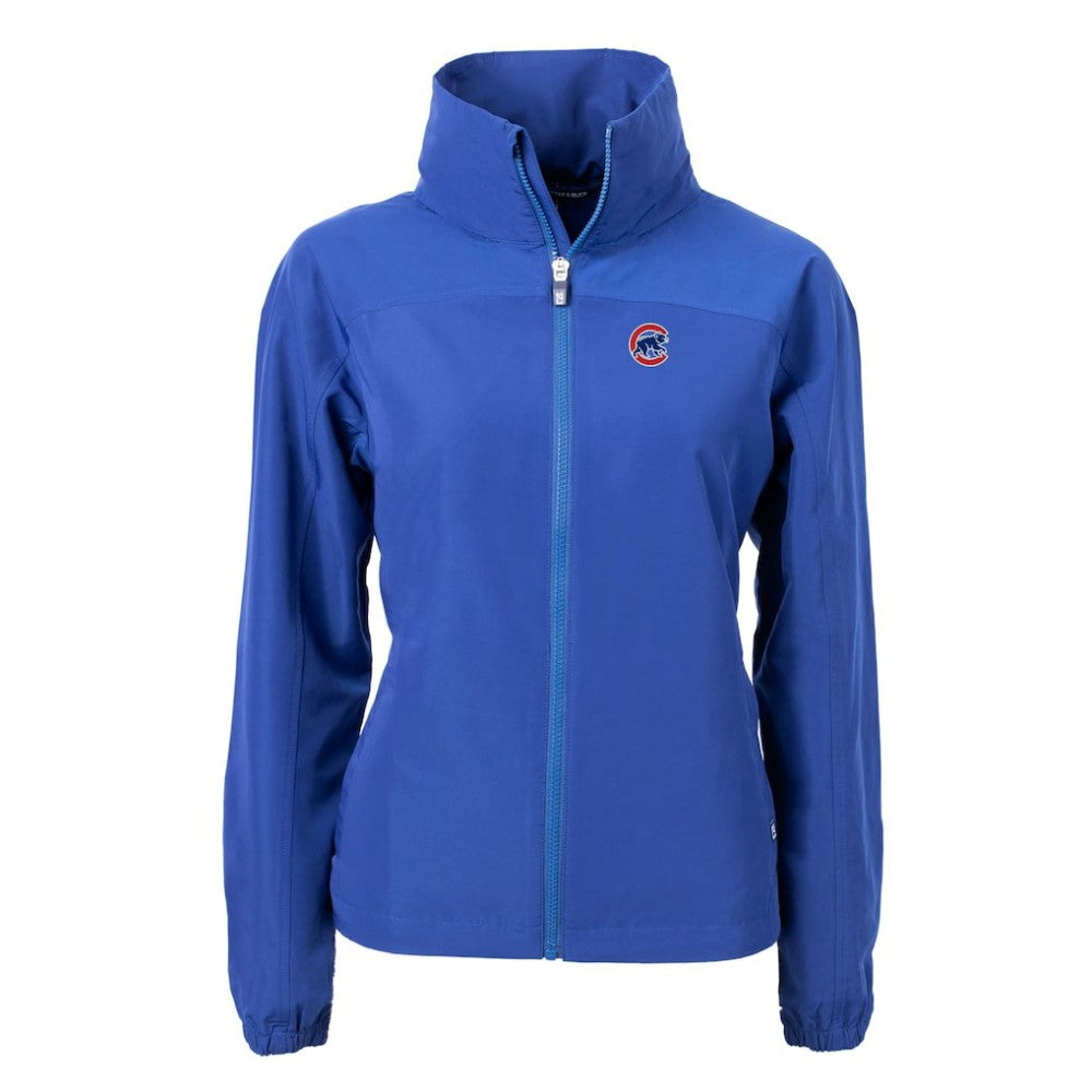 Blue Chicago Cubs Cutter & Buck Women's Charter Eco Recycled Full-Zip Jacket