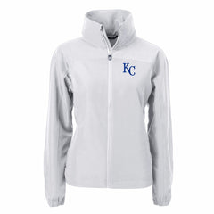 Gray Kansas City Royals Cutter & Buck Women's Charter Eco Recycled Full-Zip Jacket