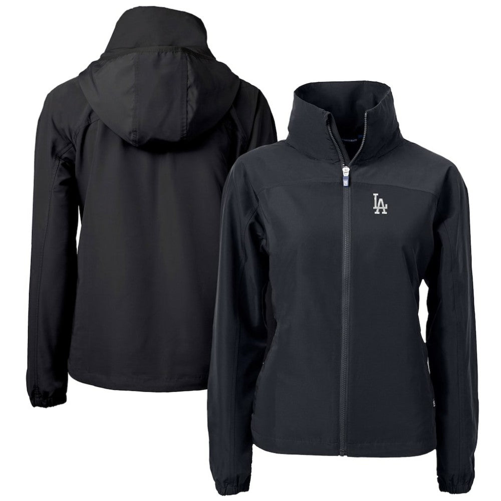 Black Los Angeles Dodgers Cutter & Buck Women's Charter Eco Recycled Full-Zip Jacket