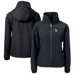 Black Los Angeles Dodgers Cutter & Buck Women's Charter Eco Recycled Full-Zip Jacket
