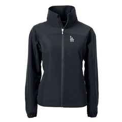 Black Los Angeles Dodgers Cutter & Buck Women's Charter Eco Recycled Full-Zip Jacket