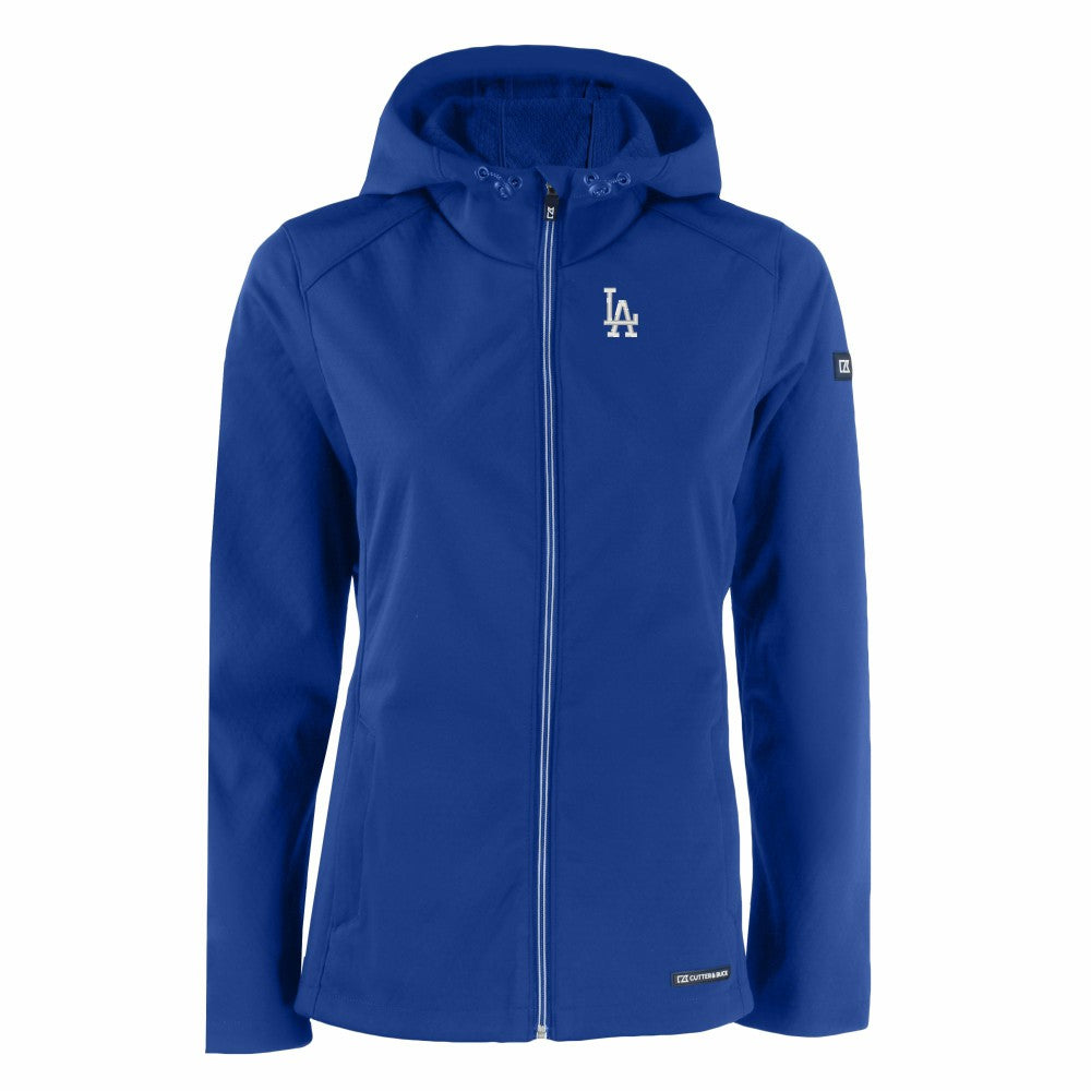 Royal Los Angeles Dodgers Cutter & Buck Women's Evoke Eco Softshell Recycled Full-Zip Jacket