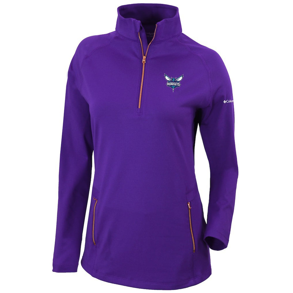 Columbia Charlotte Hornets Women's Omni-Wick Outward Nine Quarter-Zip Pullover Top