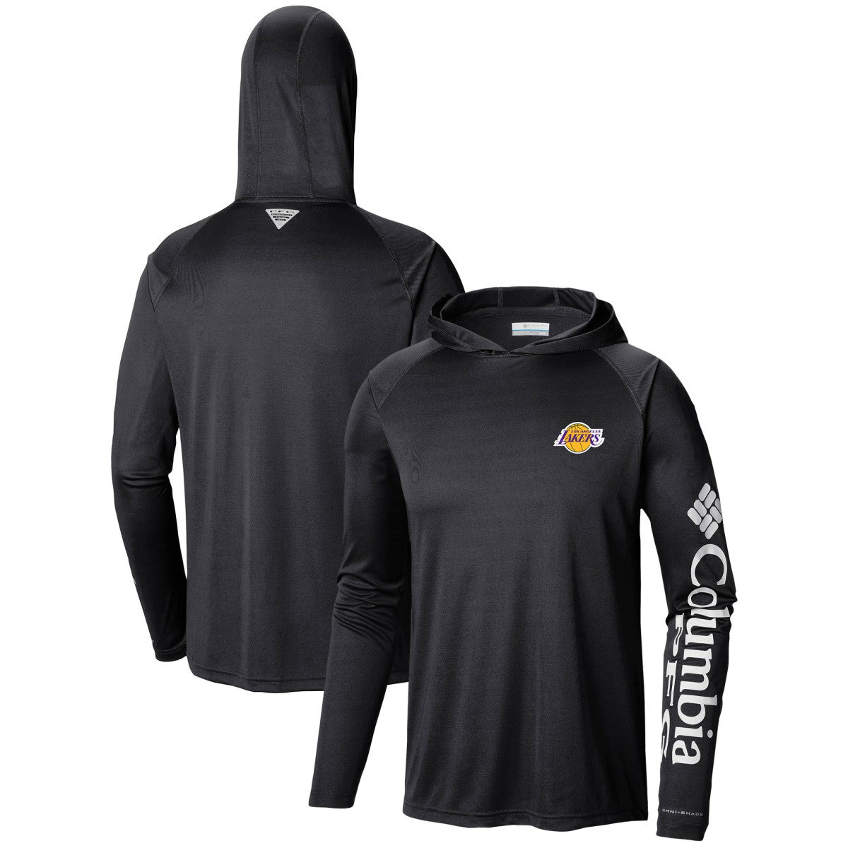 Columbia Los Angeles Lakers Terminal Tackle Long Sleeve Hoodie T-Shirt