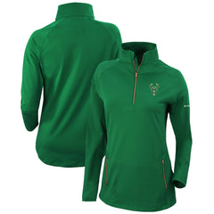 Columbia Milwaukee Bucks Women's Omni-Wick Outward Nine Quarter-Zip Pullover Top