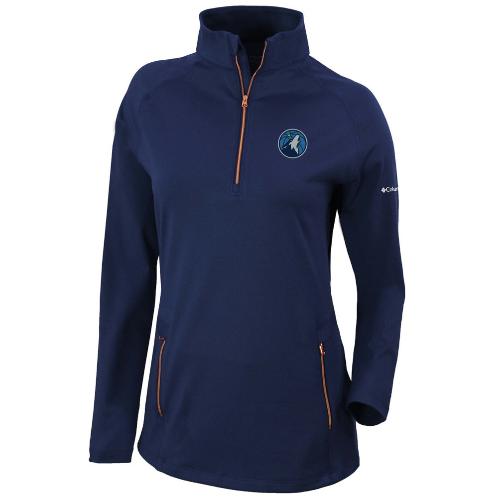 Columbia Minnesota Timberwolves Women's Omni-Wick Outward Nine Quarter-Zip Pullover Top