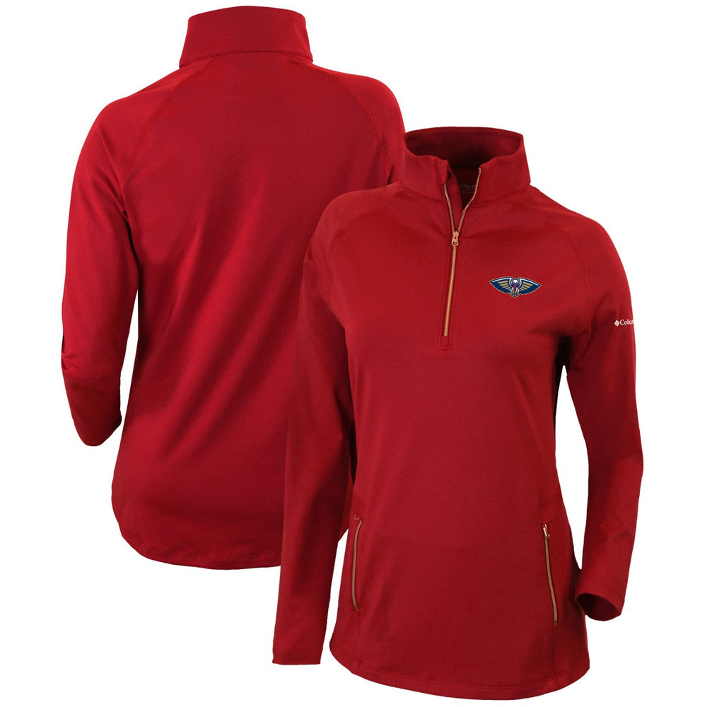 Columbia New Orleans Pelicans Women's Omni-Wick Outward Nine Quarter-Zip Pullover Top
