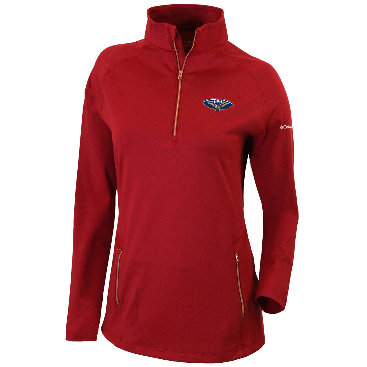 Columbia New Orleans Pelicans Women's Omni-Wick Outward Nine Quarter-Zip Pullover Top