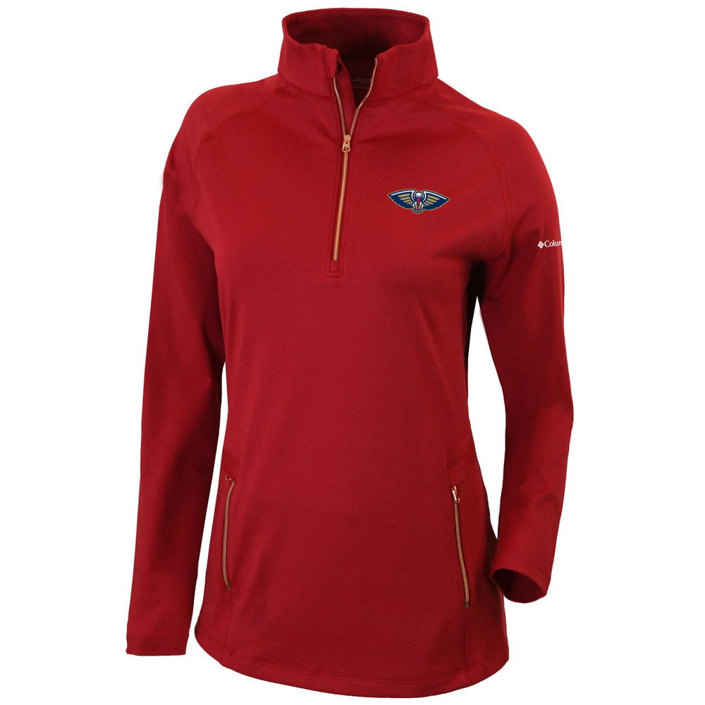 Columbia New Orleans Pelicans Women's Omni-Wick Outward Nine Quarter-Zip Pullover Top