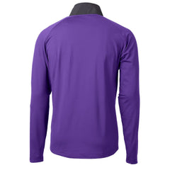 Cutter & Buck Helmet Adapt Eco Knit Hybrid Recycled Quarter-Zip Pullover Top - Minnesota Vikings Pullover