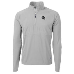Cutter & Buck Helmet Adapt Eco Knit Hybrid Recycled Quarter-Zip Pullover Top - Pittsburgh Steelers Pullover