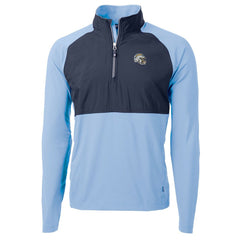 Cutter & Buck Helmet Adapt Eco Knit Hybrid Recycled Quarter-Zip Pullover Top - Los Angeles Chargers Pullover